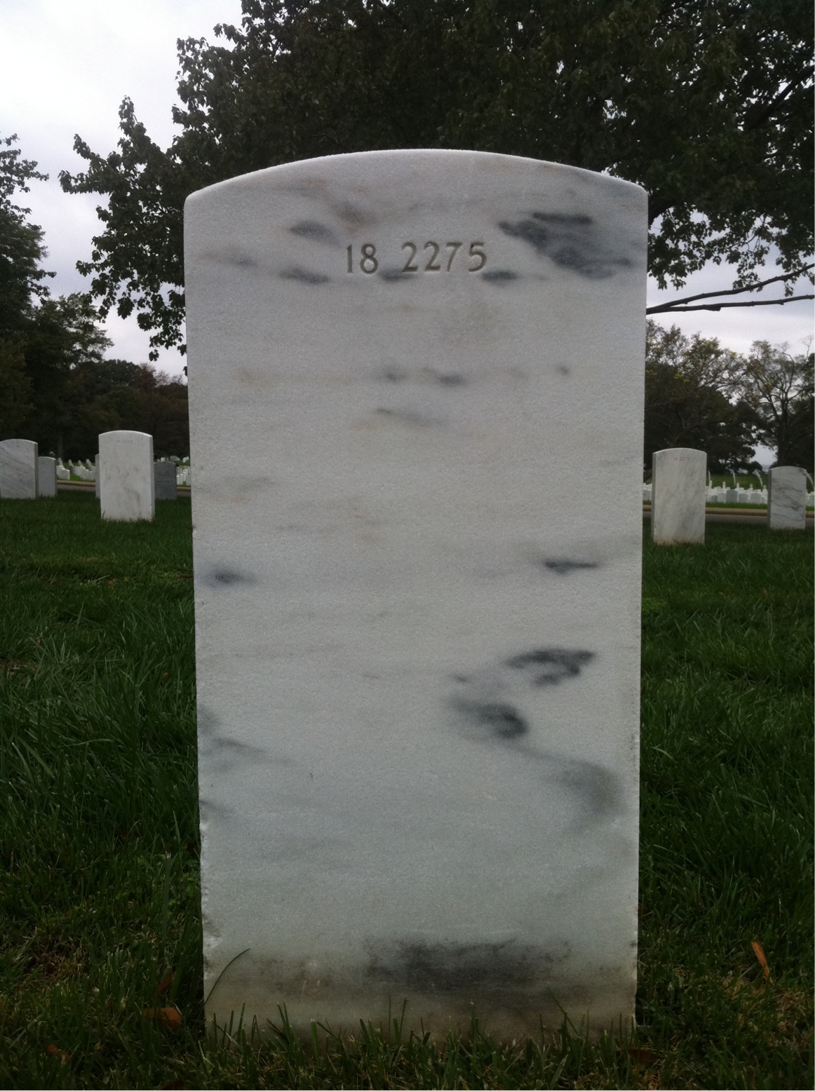 Back of headstone — Frederick Mitchell