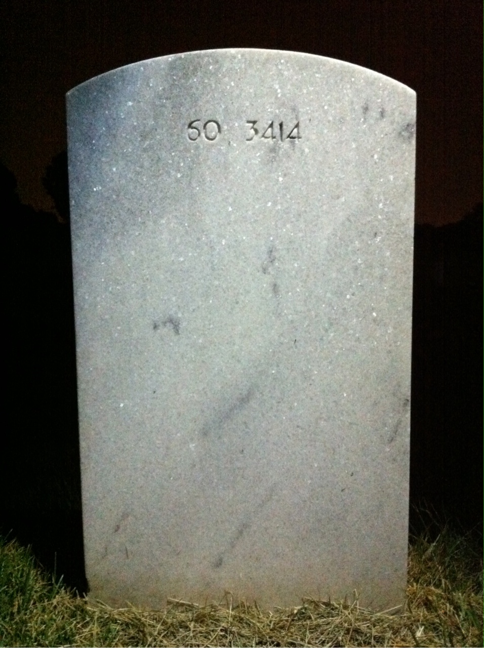 Back of headstone — Walter E Dunkel