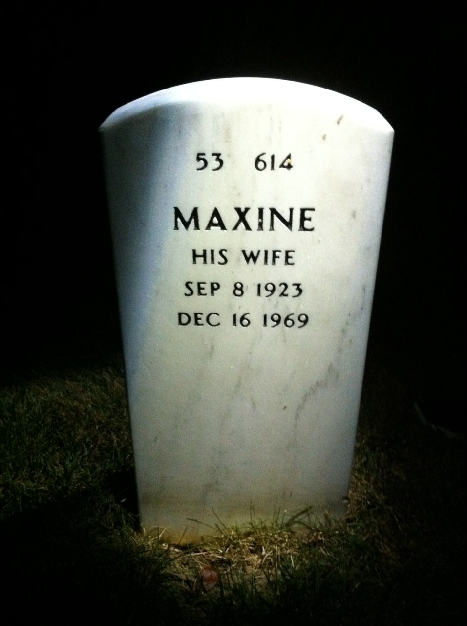 Back of headstone — Arthur Luckenbach