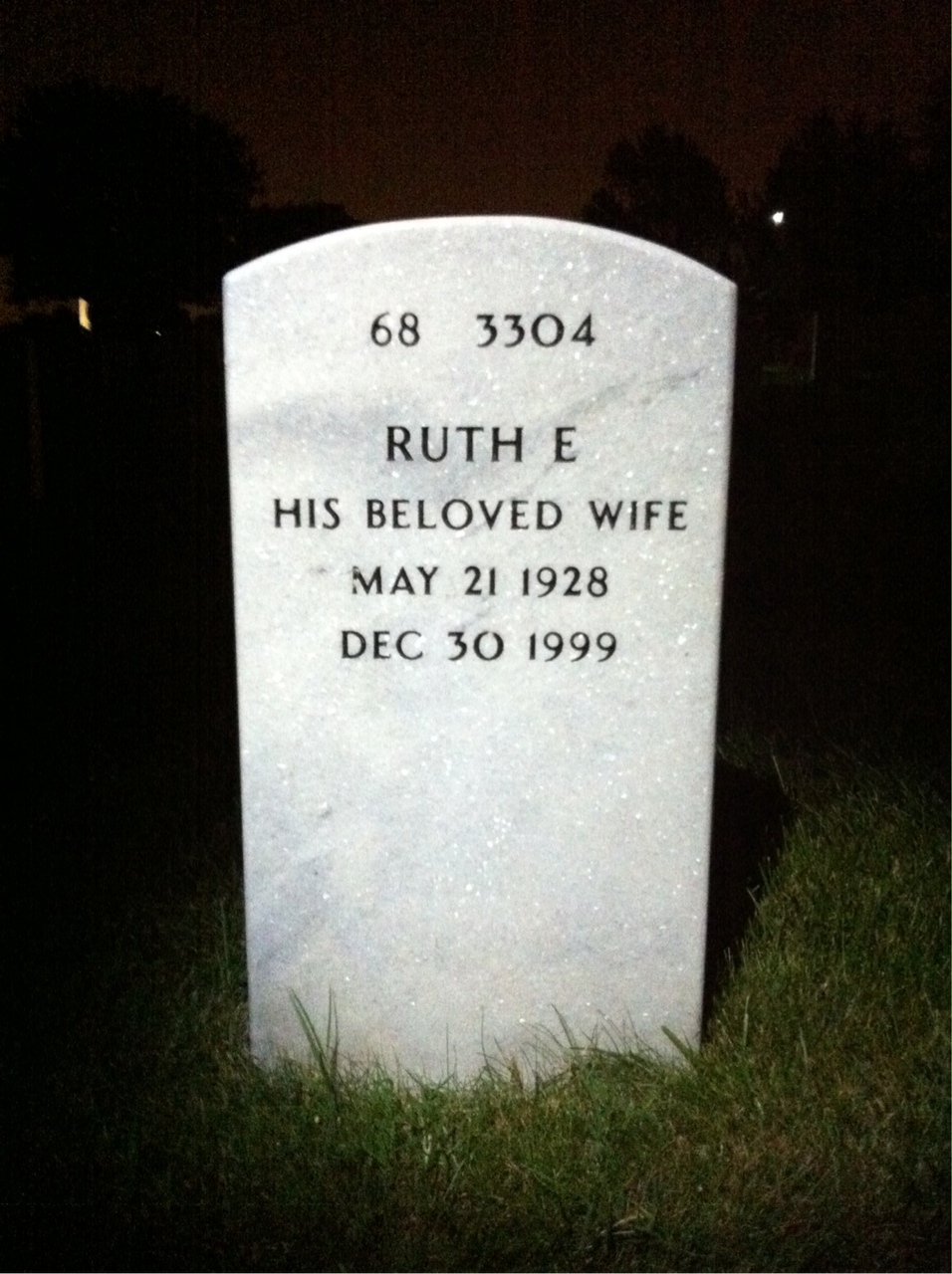 Back of headstone — Philip Muehlberger