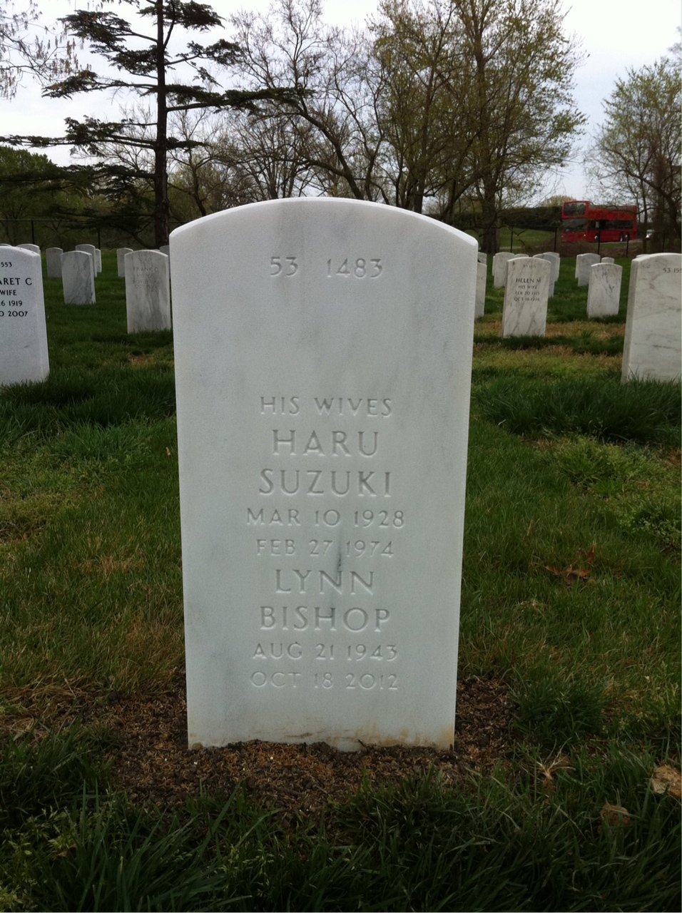 Back of headstone — William Eugene Milbow