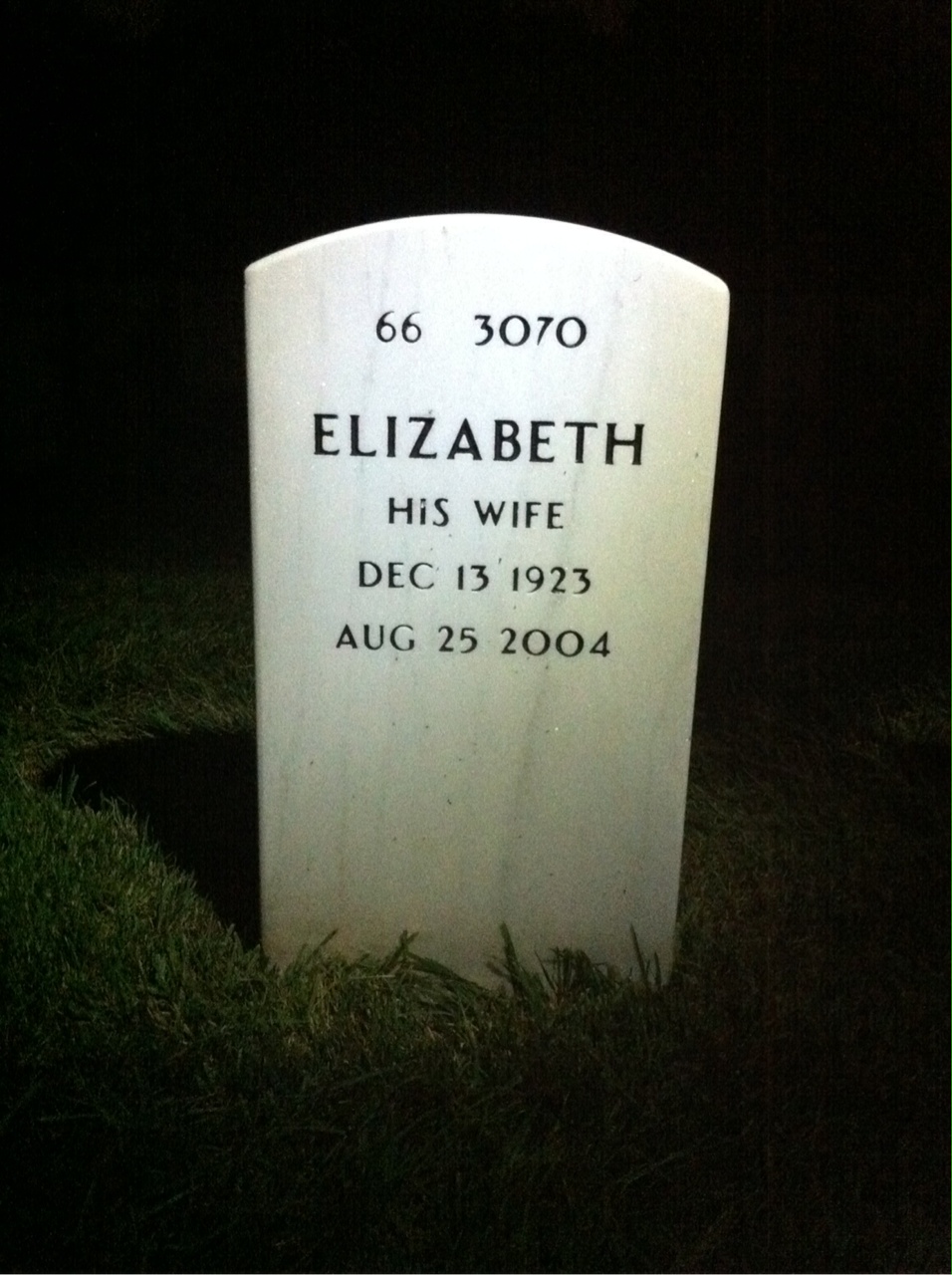 Back of headstone — Ralph Stephens