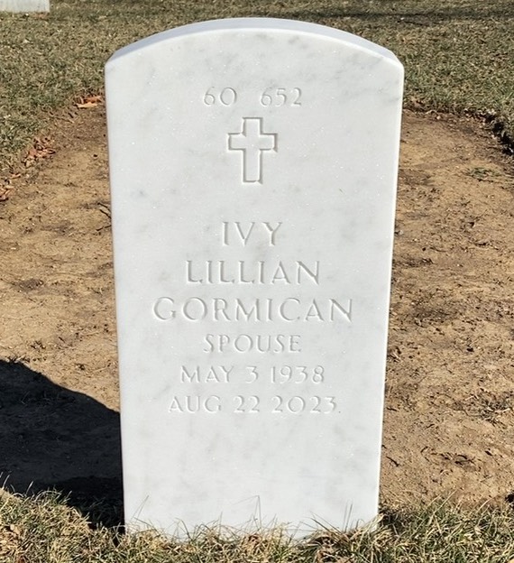 Back of headstone — John Gormican