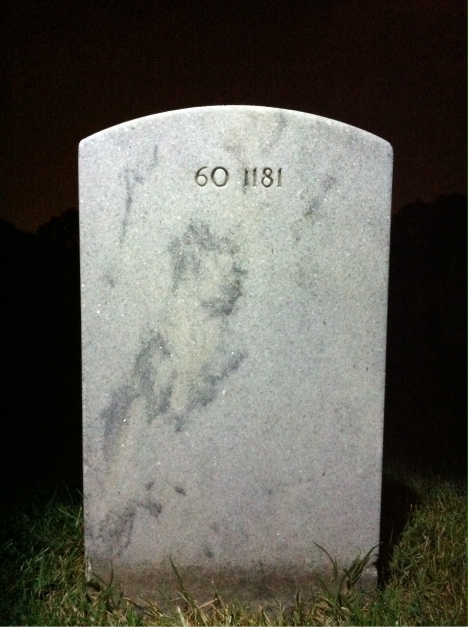 Back of headstone — Oscar Akerstrom