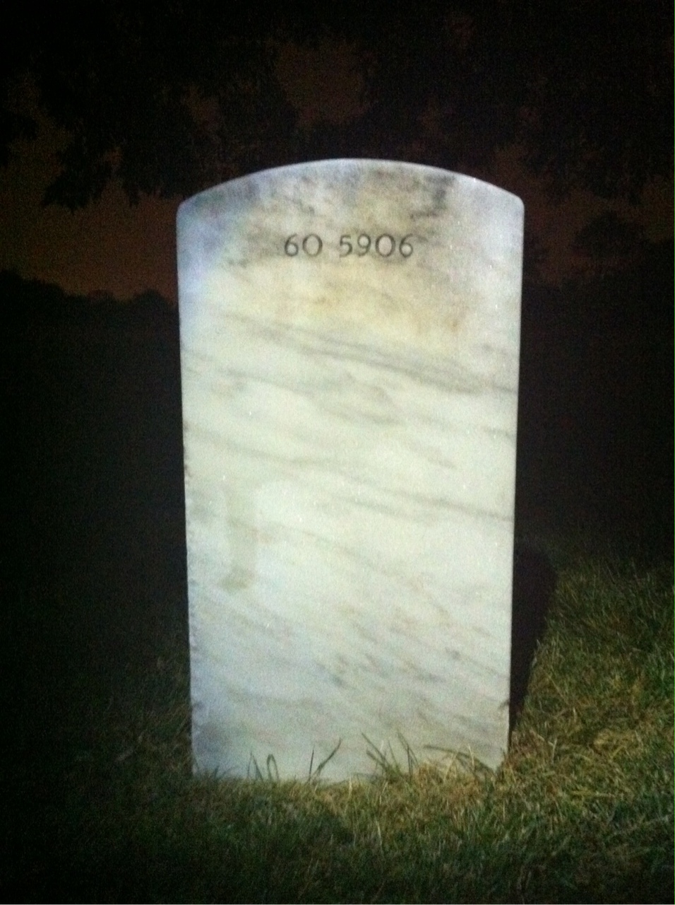 Back of headstone — Estella Cunningham