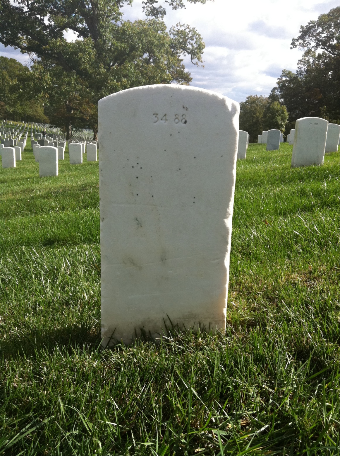 Back of headstone — John Crim