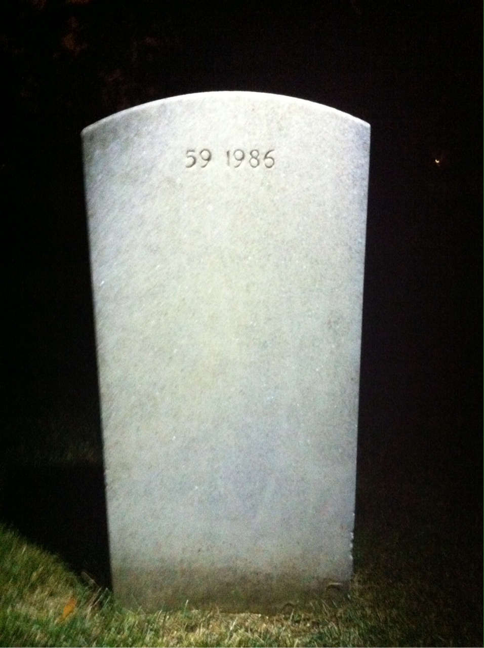 Back of headstone — Alfred Sutton