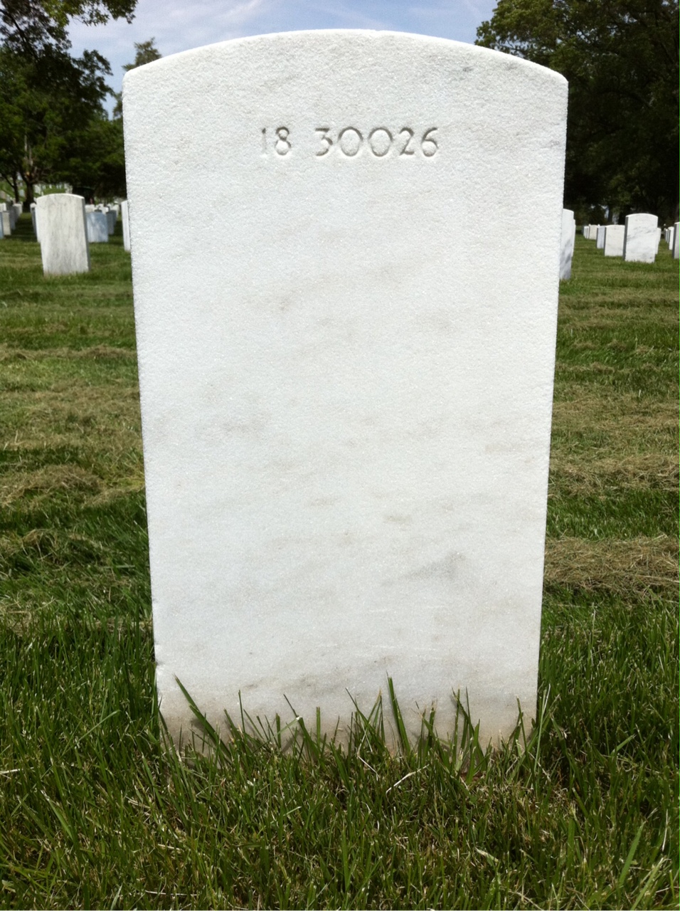 Back of headstone — Hugh Murphy