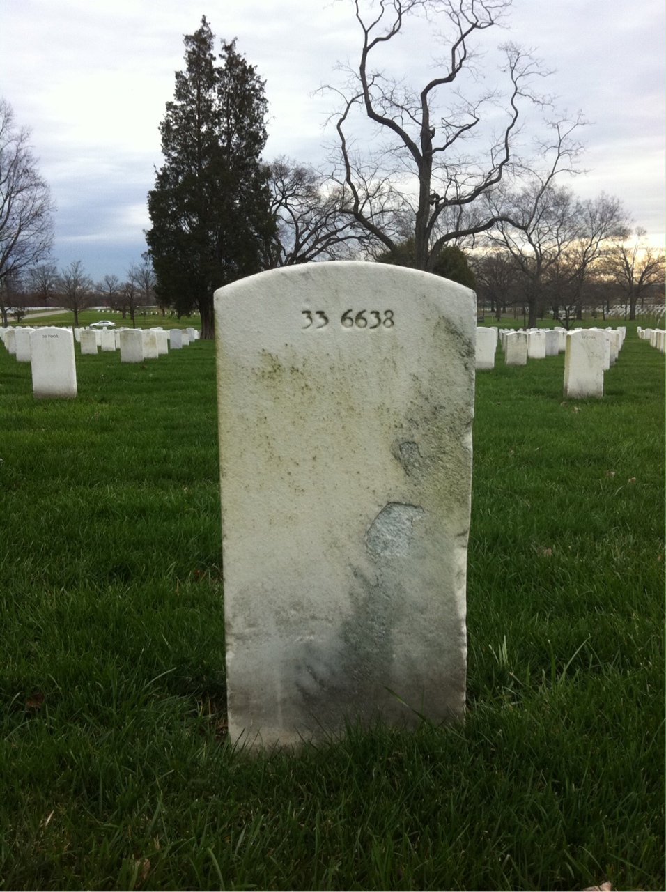 Back of headstone — Matthew Bailey