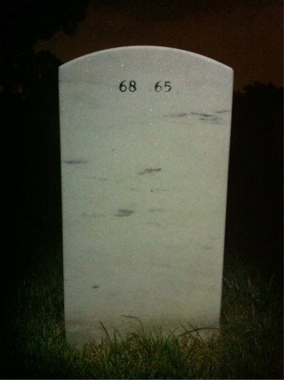 Back of headstone — Frederick Rhodes