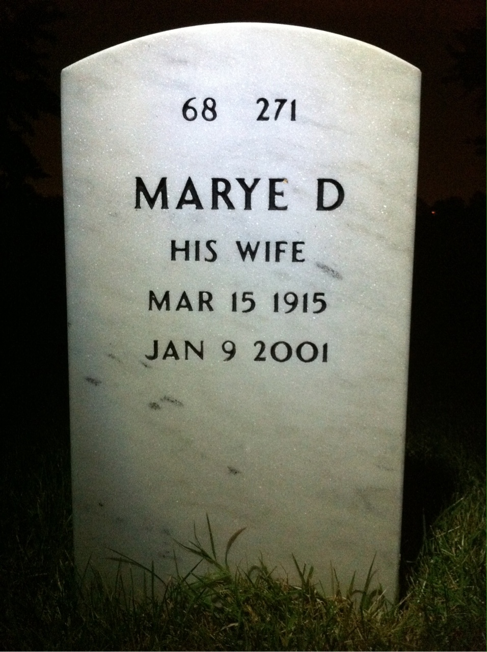 Back of headstone — Lance Booth