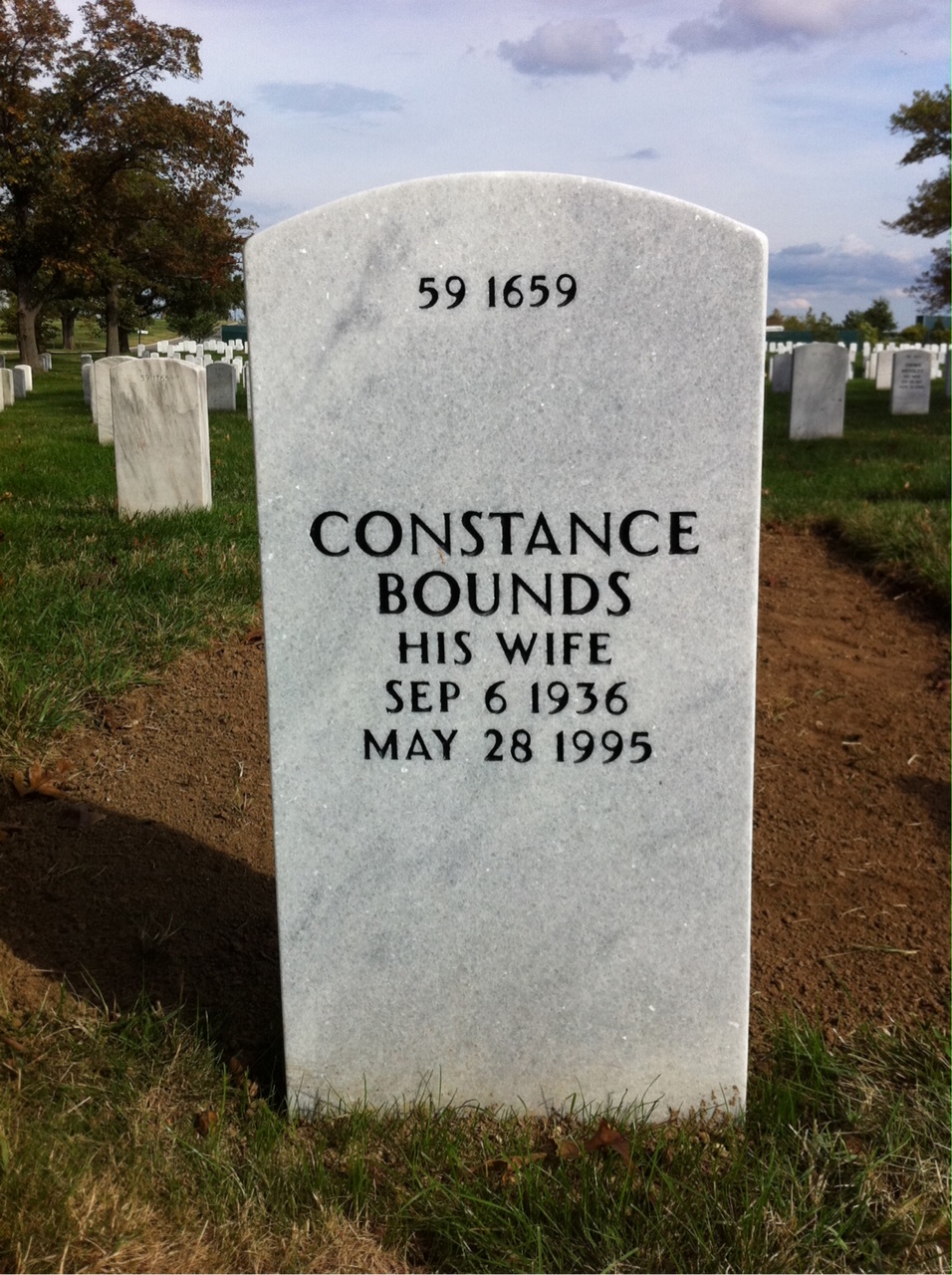 Back of headstone — Robert Moore