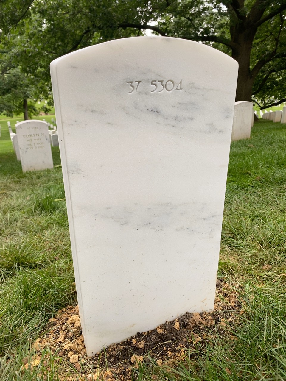 Back of headstone — Robert Artz