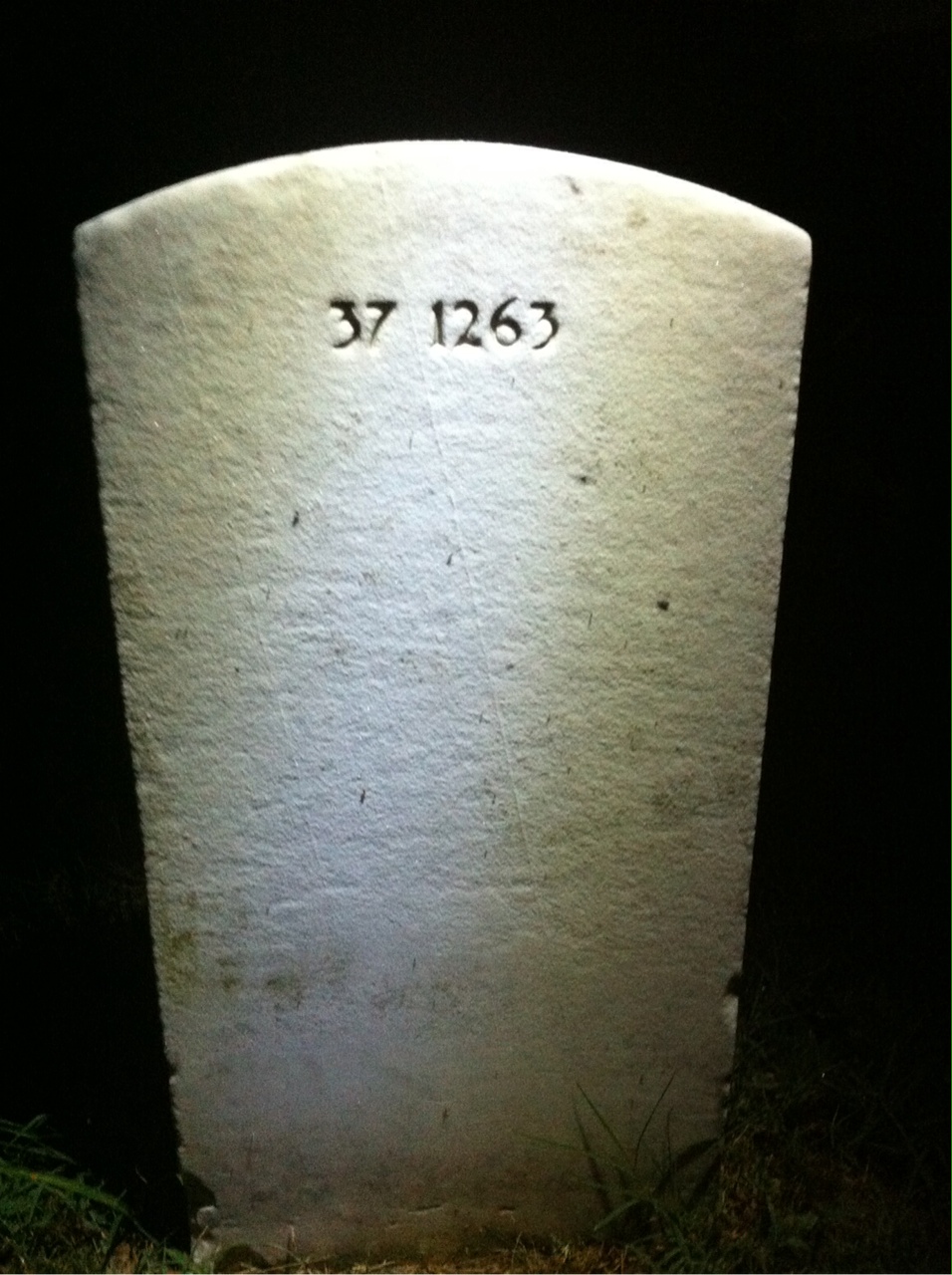 Back of headstone — Robert Bennett