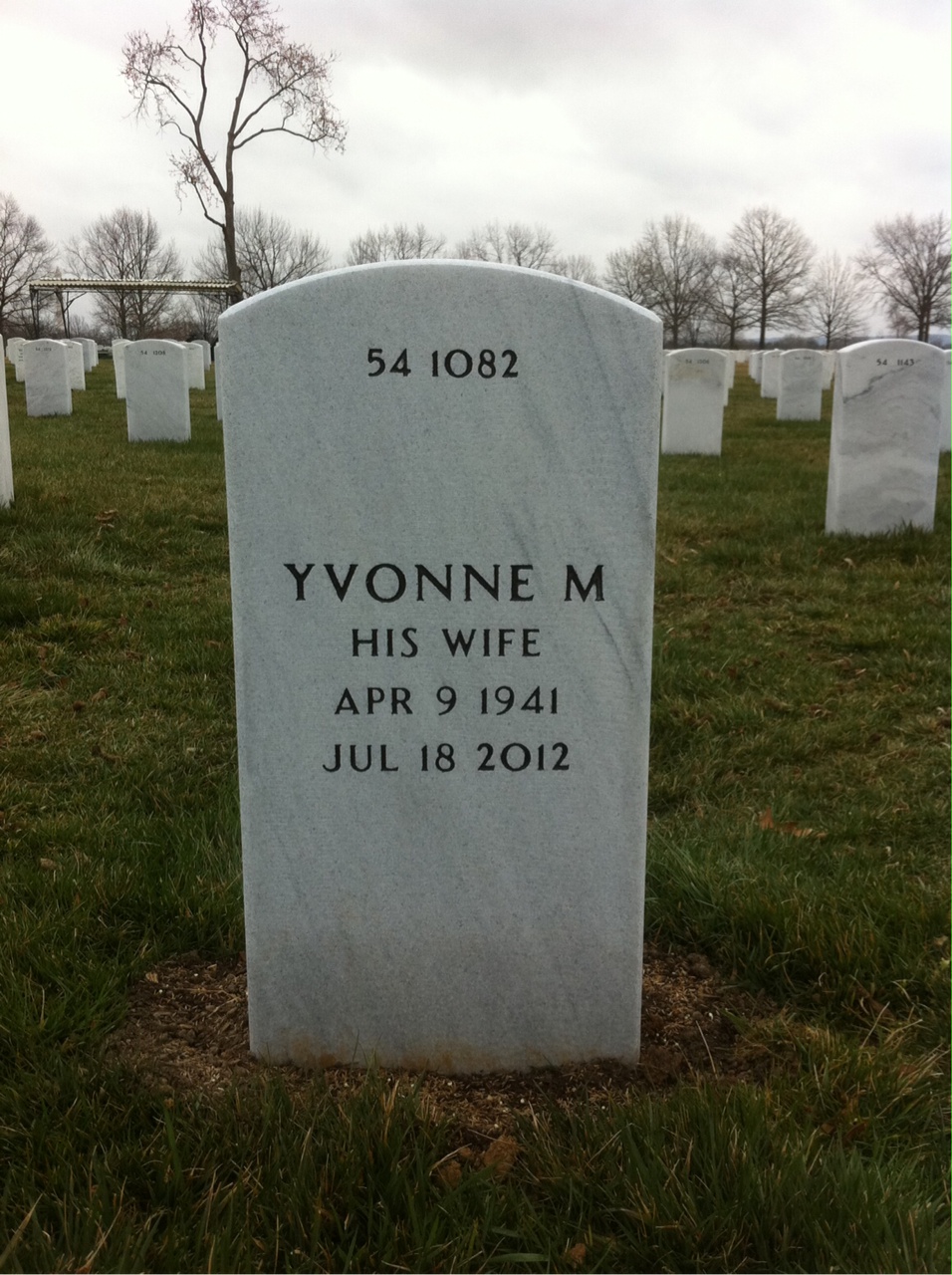 Back of headstone — Hayden Burchfield