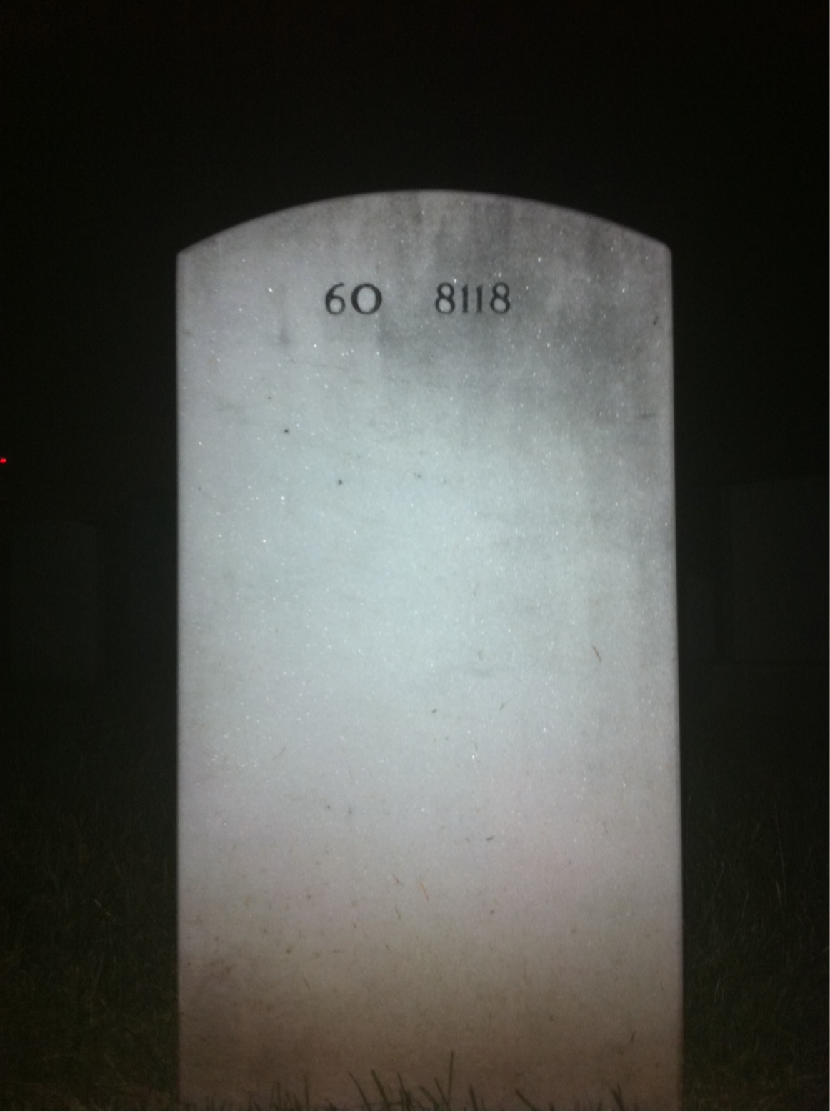 Back of headstone — Roger Ling