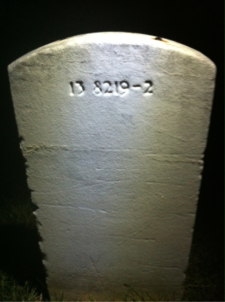 Back of headstone — John Mills