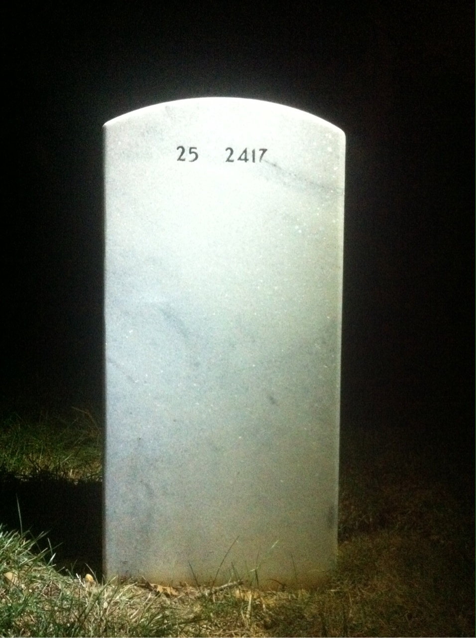 Back of headstone — James Bassett