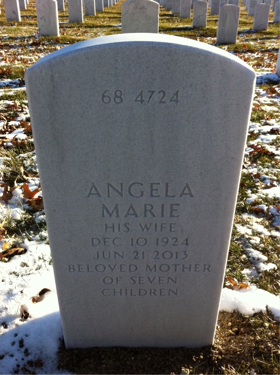 Back of headstone — Harold Applegate