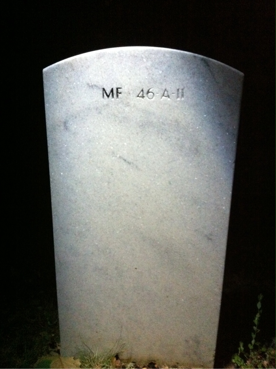 Back of headstone — Shaun Lachlan Dale