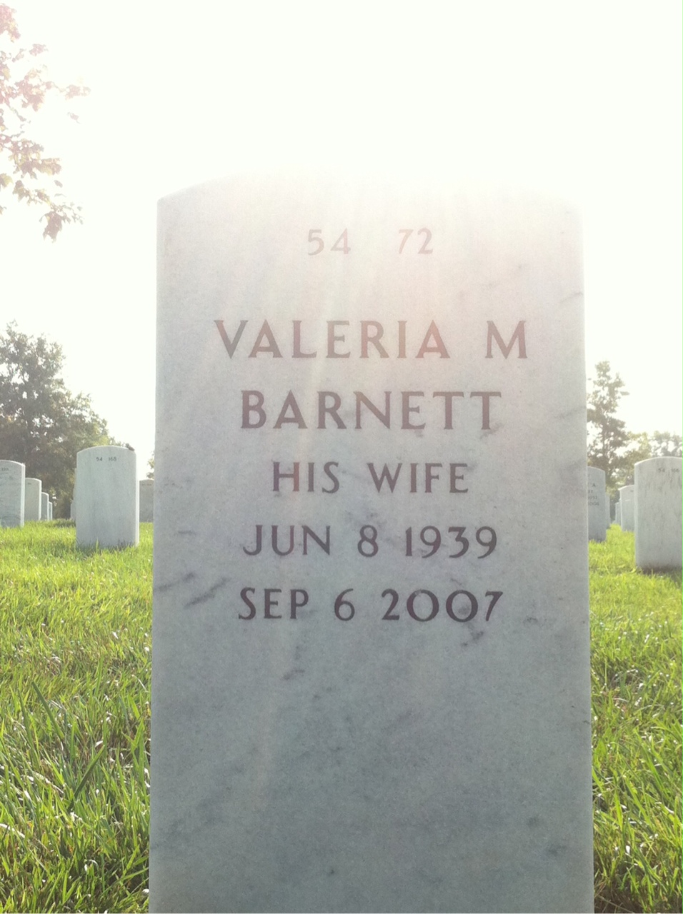 Back of headstone — Calvin Thorpe