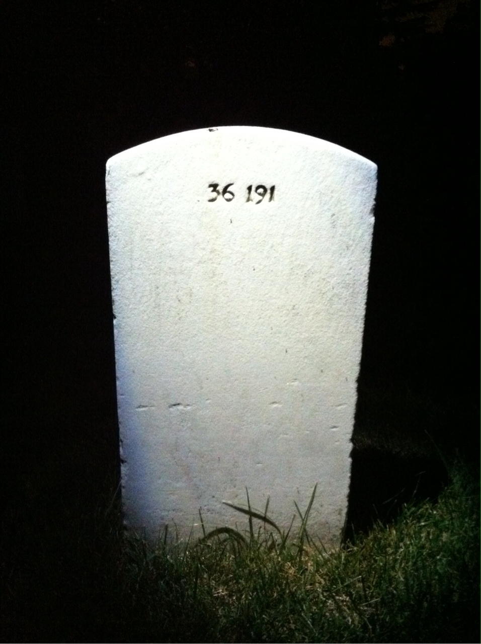 Back of headstone — Belisario Contreras