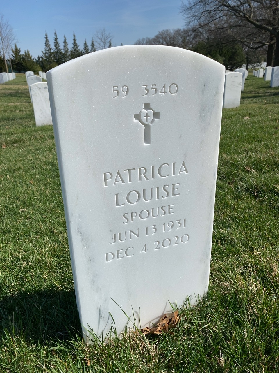 Back of headstone — James Bente