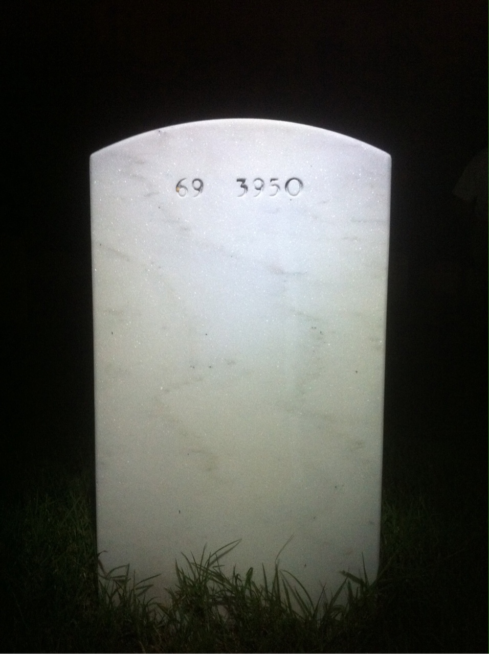 Back of headstone — James Clark