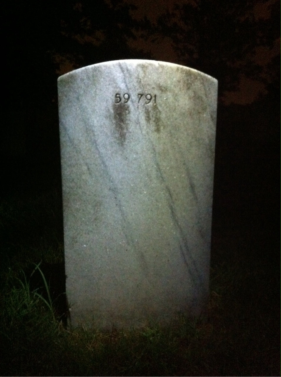 Back of headstone — William Mulligan