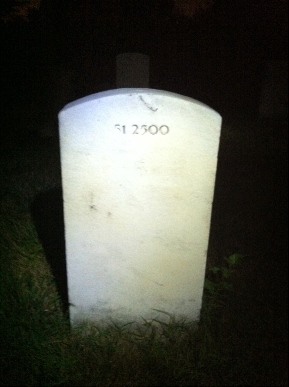 Back of headstone — Harrington Mosley