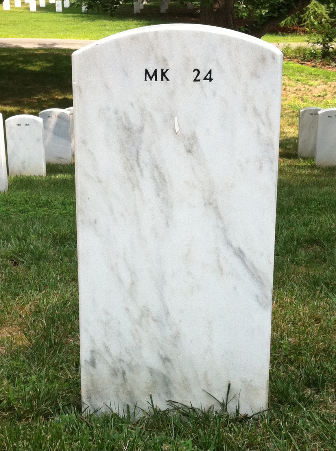 Back of headstone — Donald Sirman
