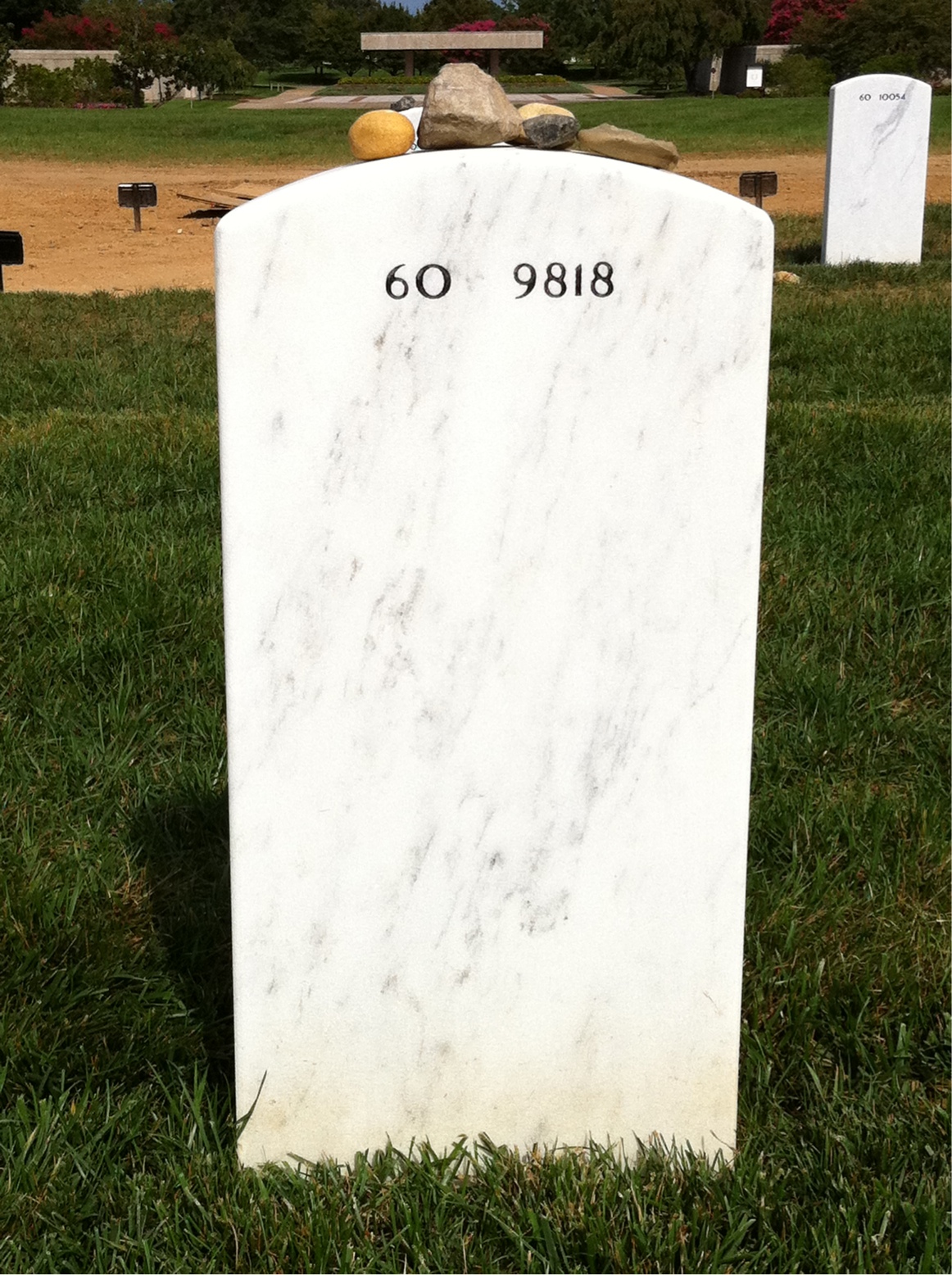 Back of headstone — William Casper Lensing