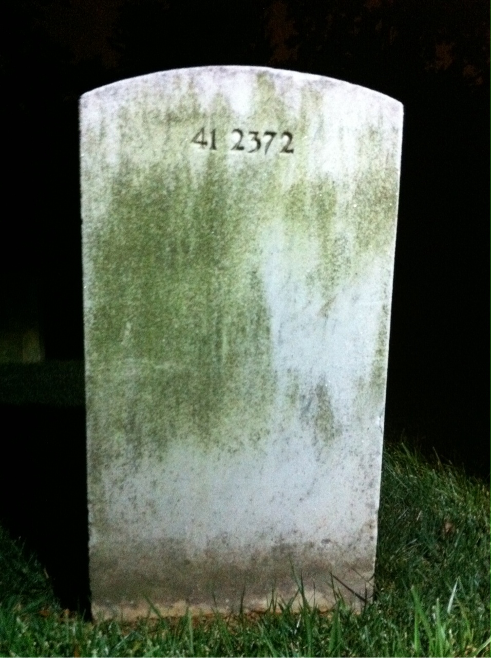Back of headstone — William George Studer