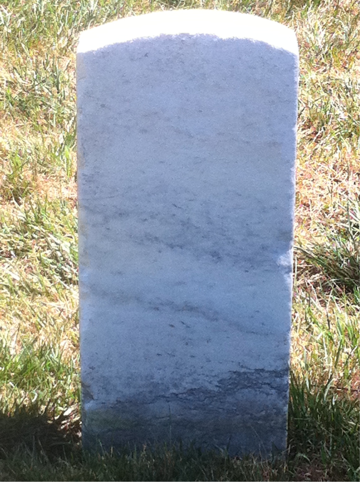 Back of headstone — Hugh Algie