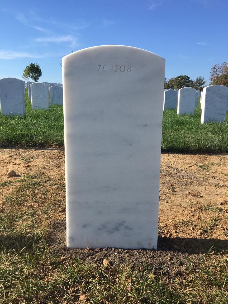 Back of headstone — Vencil Stanley Jelovchan