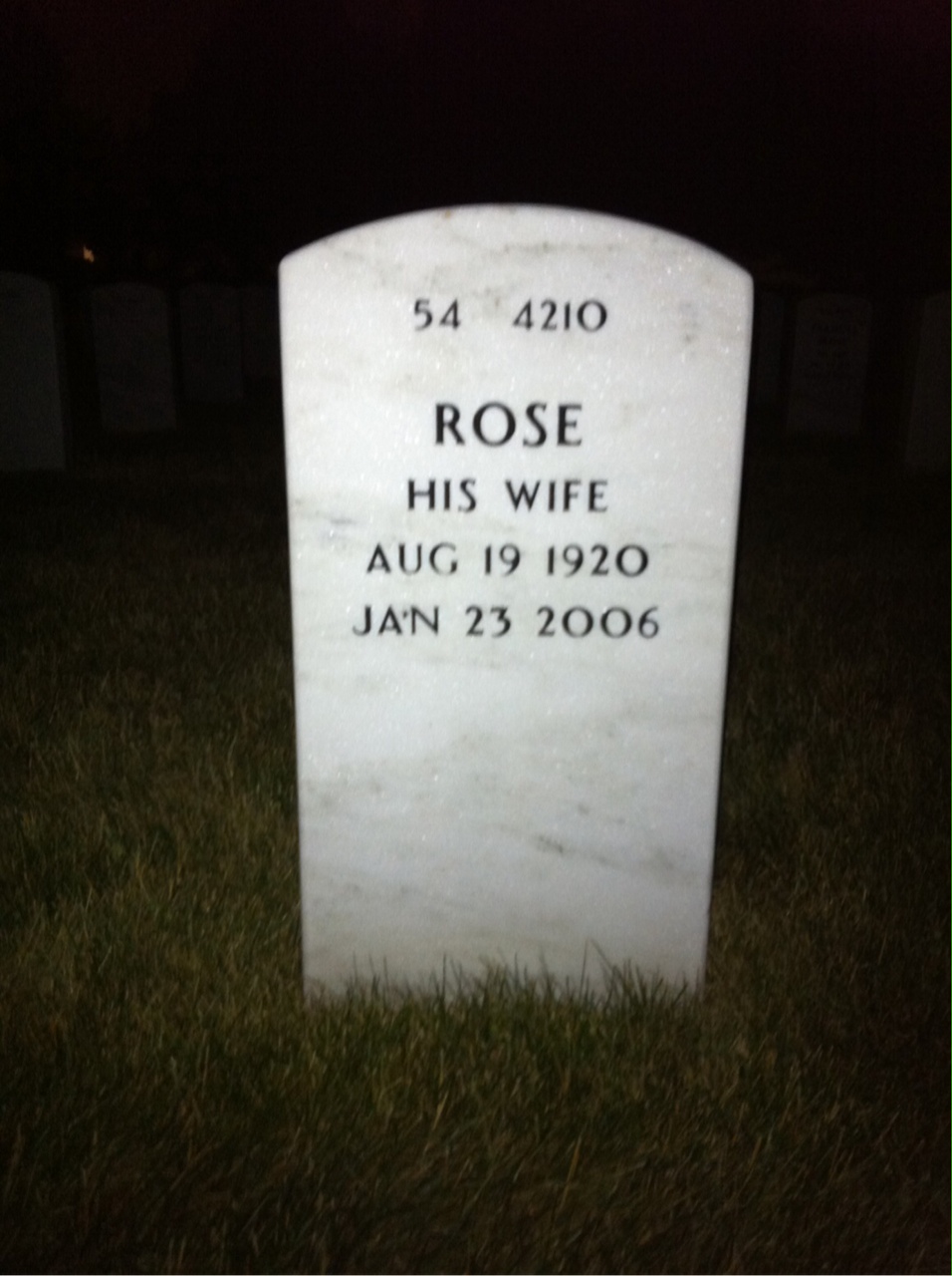 Back of headstone — James Kirk