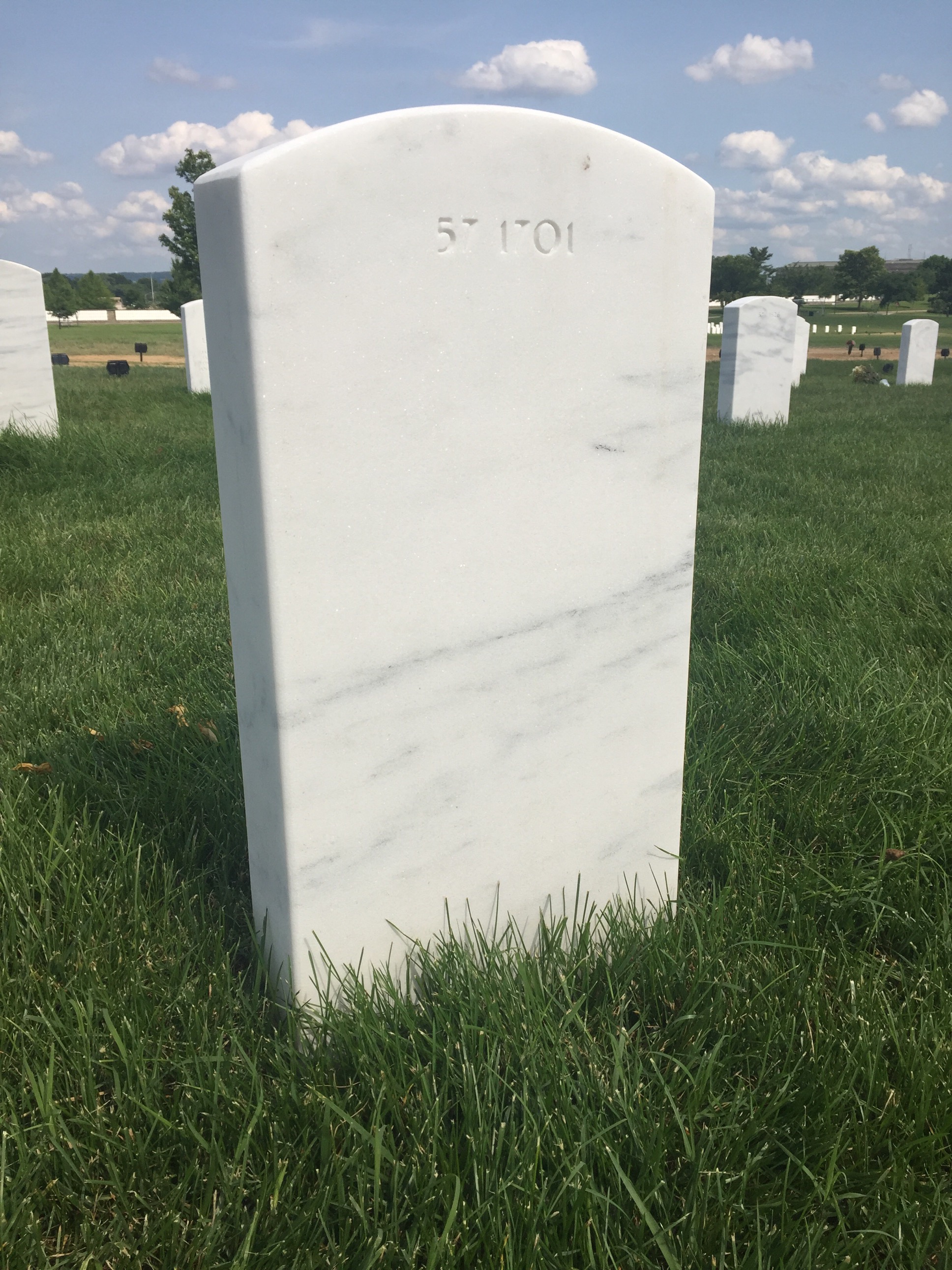 Back of headstone — Frederick D Korner