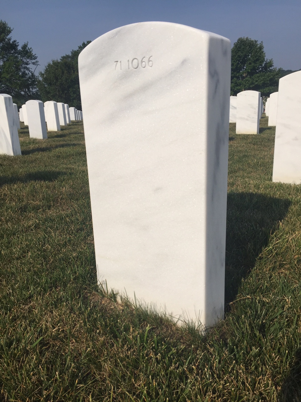 Back of headstone — Hugh Mullin