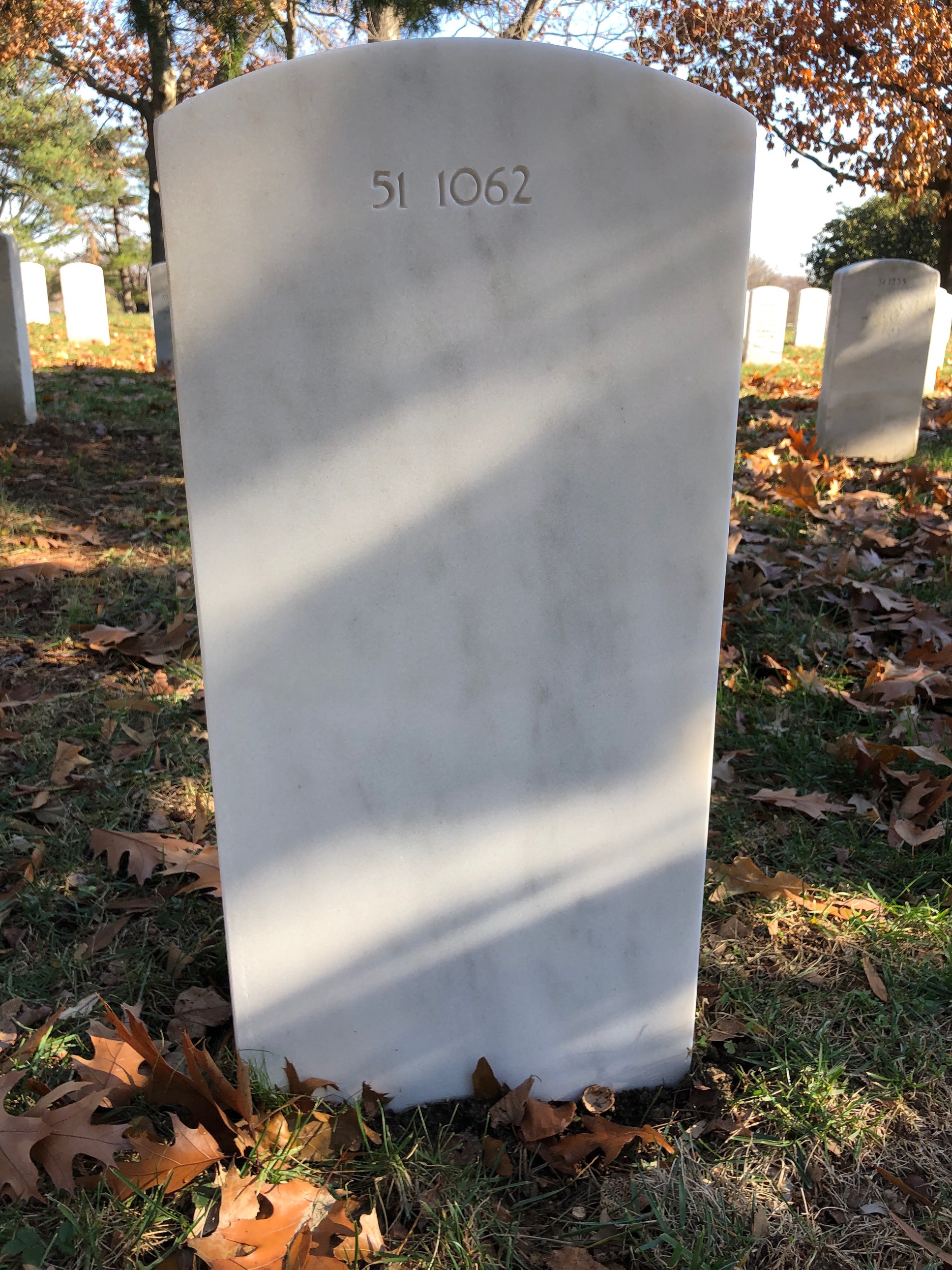 Back of headstone — Thomas L Wilson