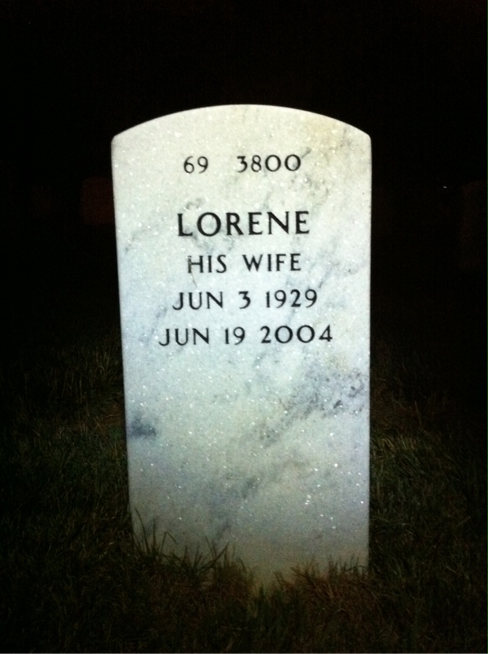 Back of headstone — Henry Cone