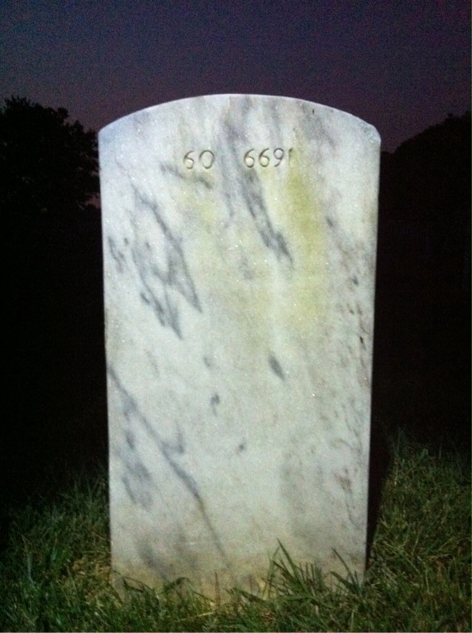 Back of headstone — Mary Cox