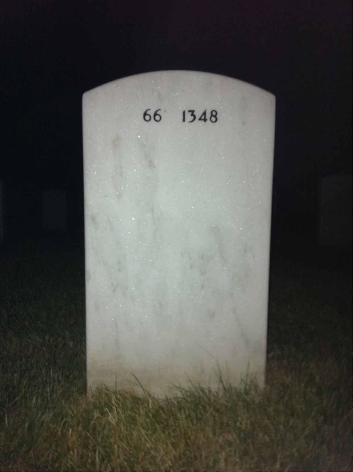 Back of headstone — David Stafford