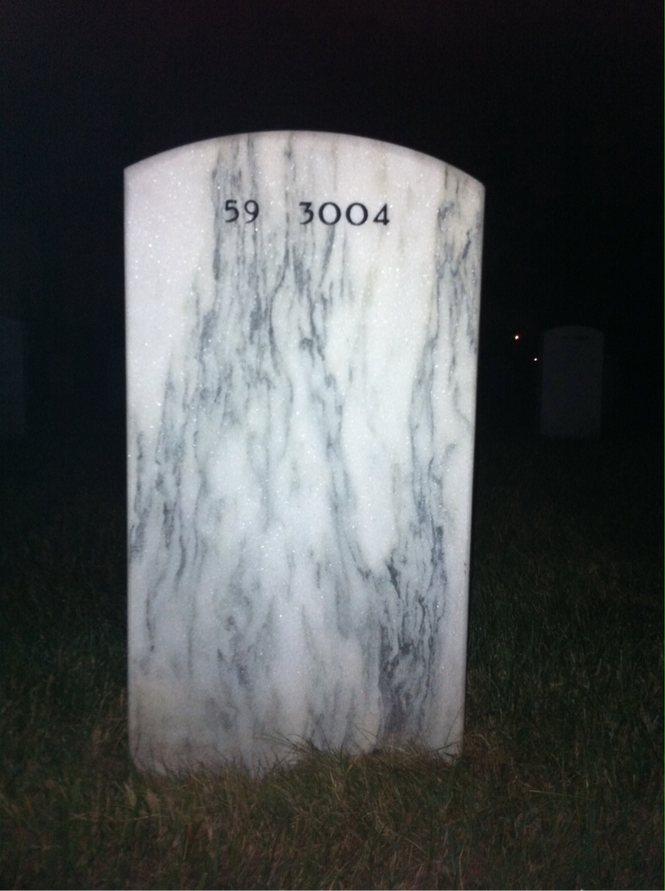 Back of headstone — Arnold Laidig