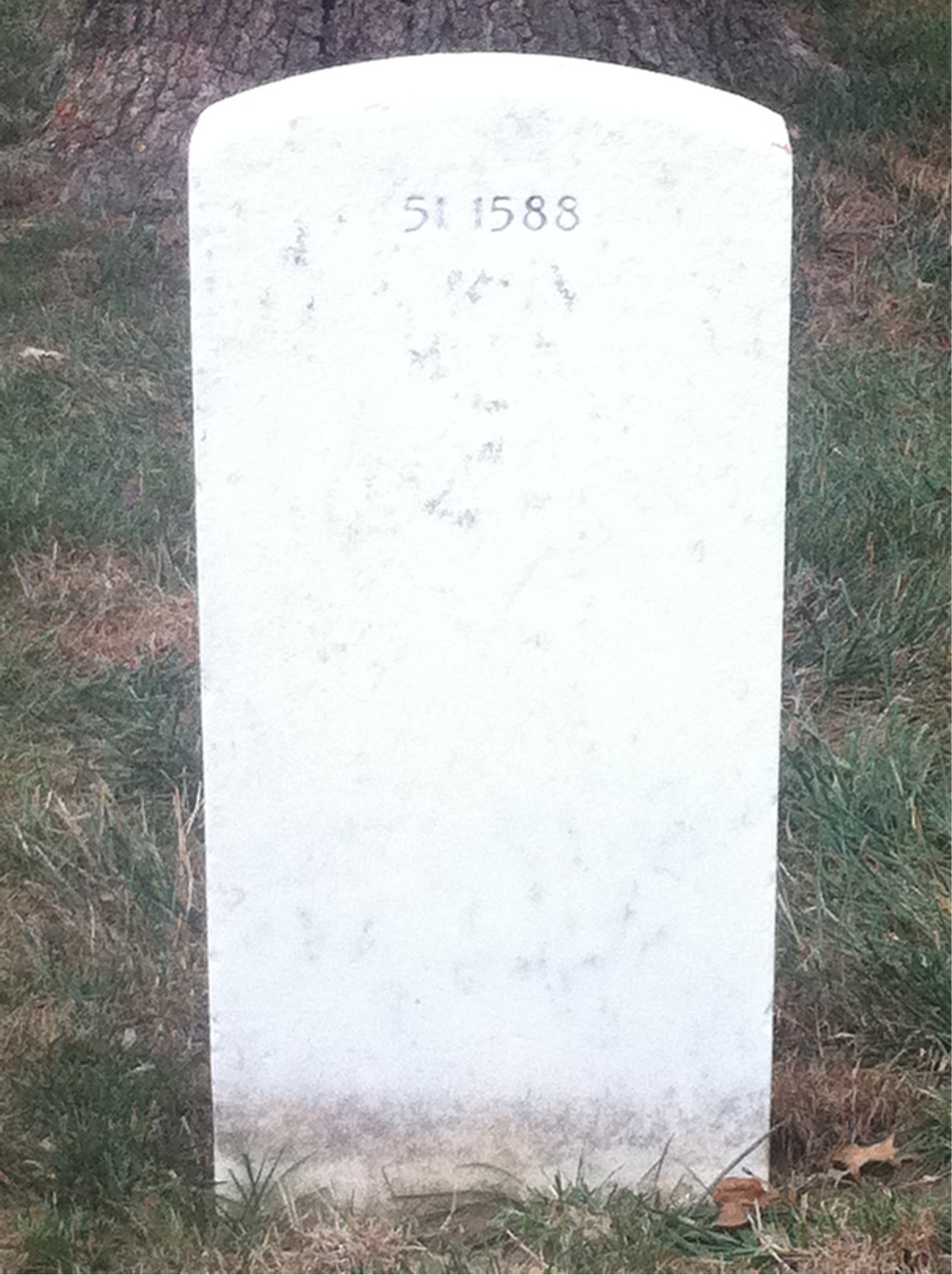 Back of headstone — Paul Austin