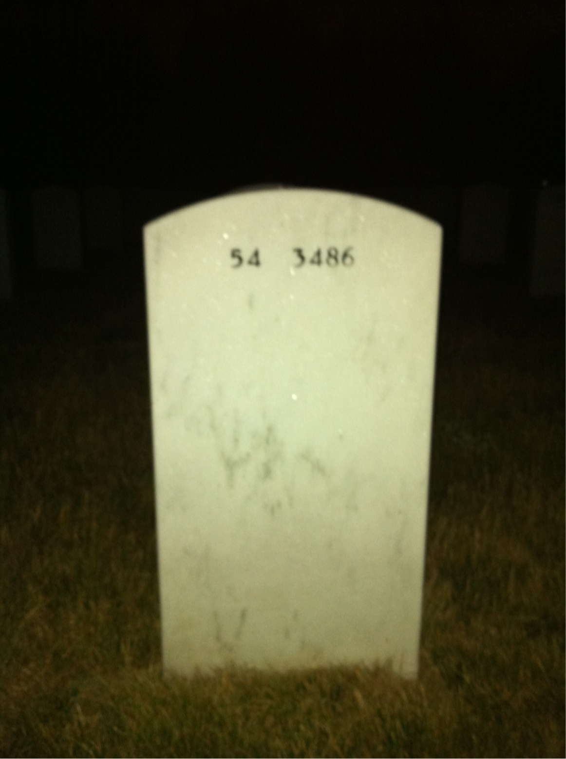 Back of headstone — Richard Carl