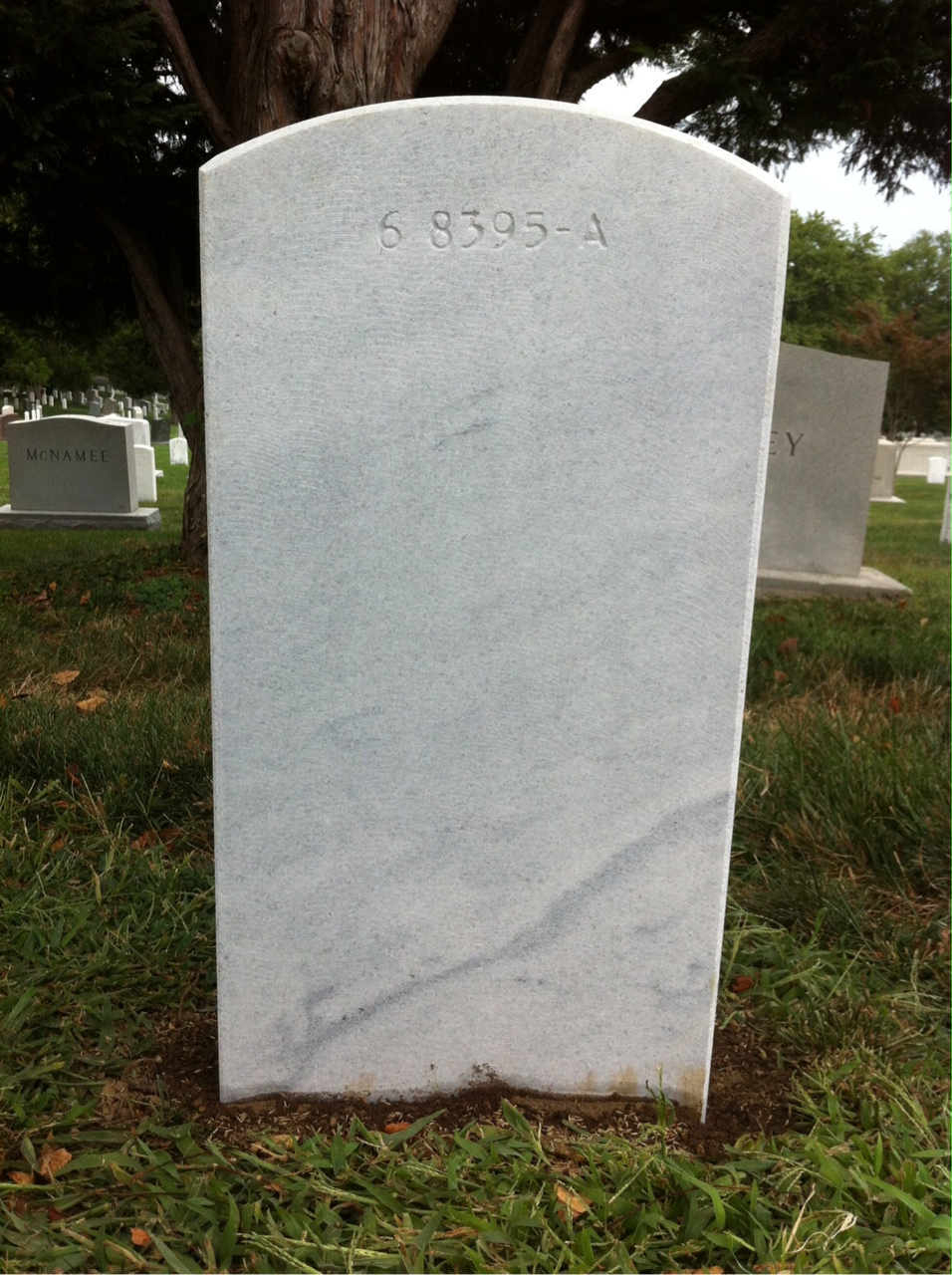Back of headstone — Percy Morris