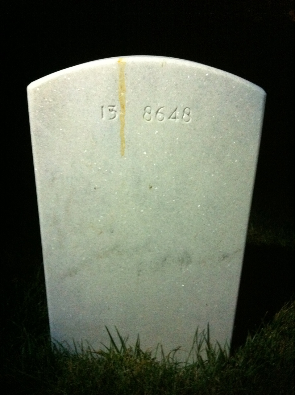 Back of headstone — Gilton Milton