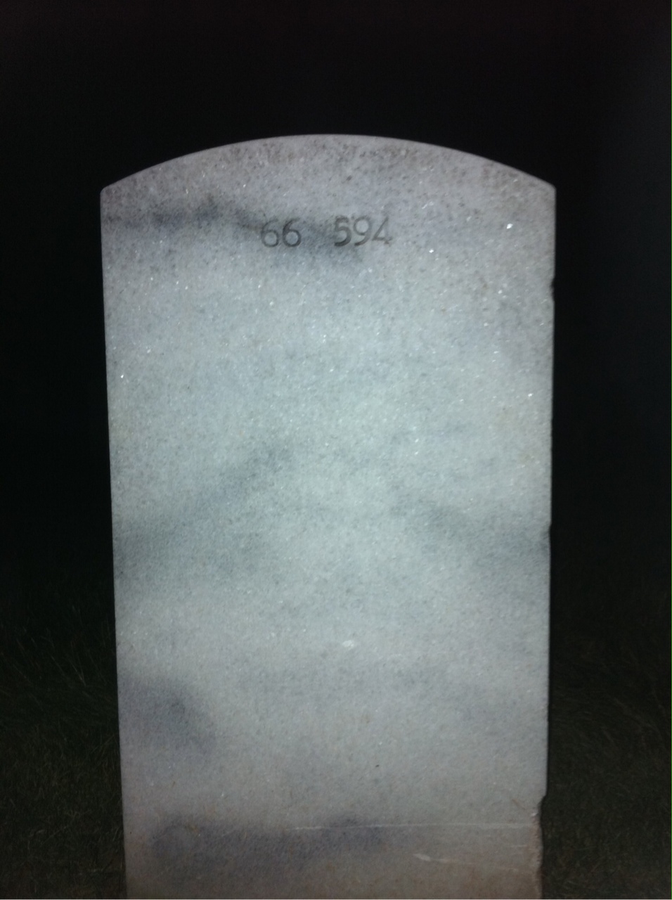 Back of headstone — George Barrett