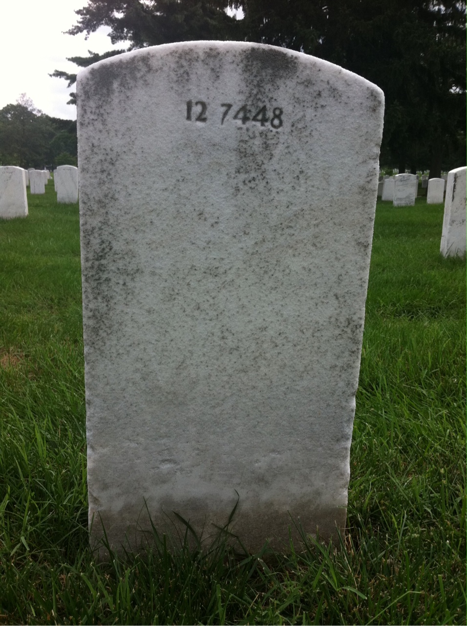 Back of headstone — Willie L Ross