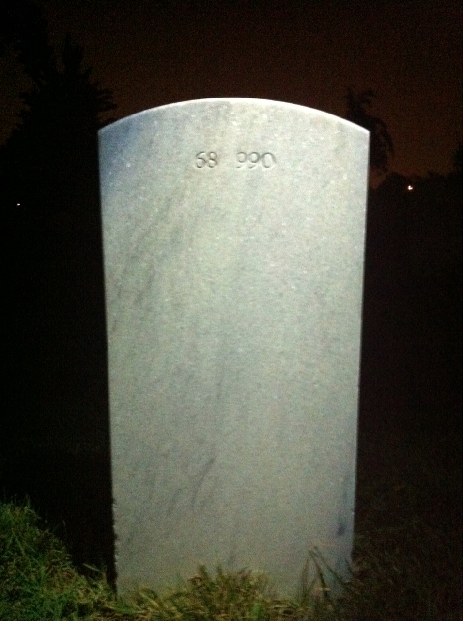 Back of headstone — Robert Bogner